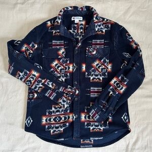 Strongside Southwestern Print Fleece Button Shirt Medium